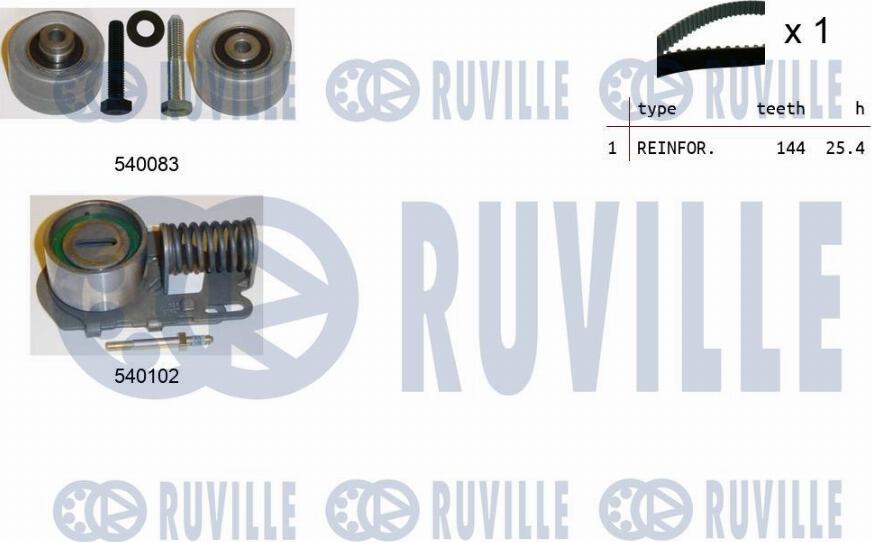 Ruville 550239 - Комплект ременя ГРМ avtolavka.club