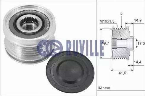 Ruville 55169 - Ремінний шків, генератор avtolavka.club