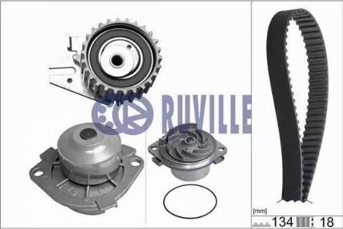 Ruville 55831702 - Водяний насос + комплект зубчатого ременя avtolavka.club