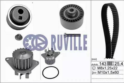 Ruville 56602701 - Водяний насос + комплект зубчатого ременя avtolavka.club