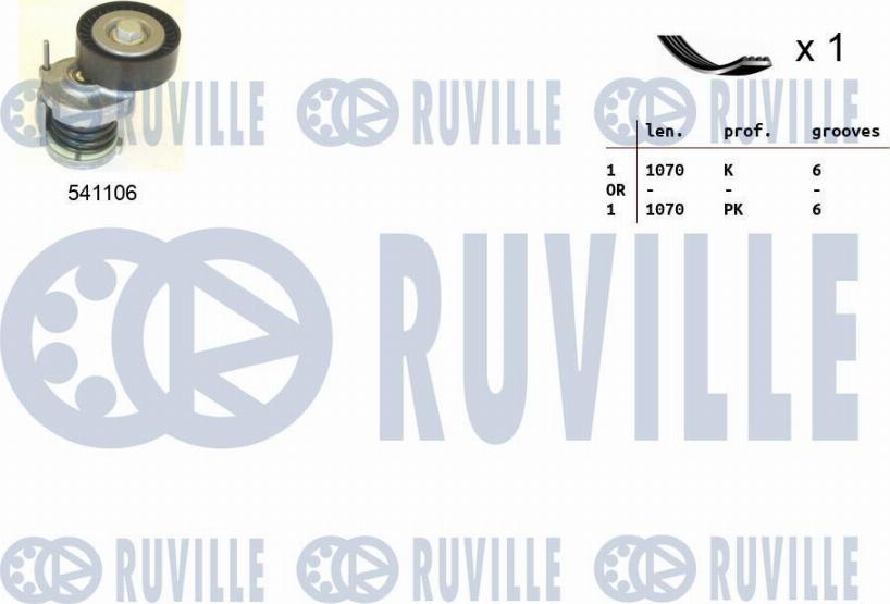 Ruville 570064 - Поликлиновий ремінний комплект avtolavka.club