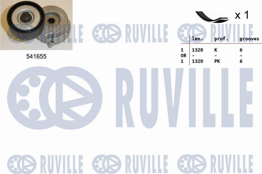 Ruville 570079 - Поликлиновий ремінний комплект avtolavka.club