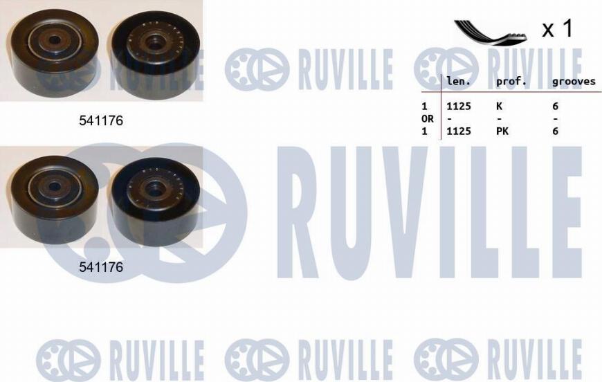 Ruville 570072 - Поликлиновий ремінний комплект avtolavka.club