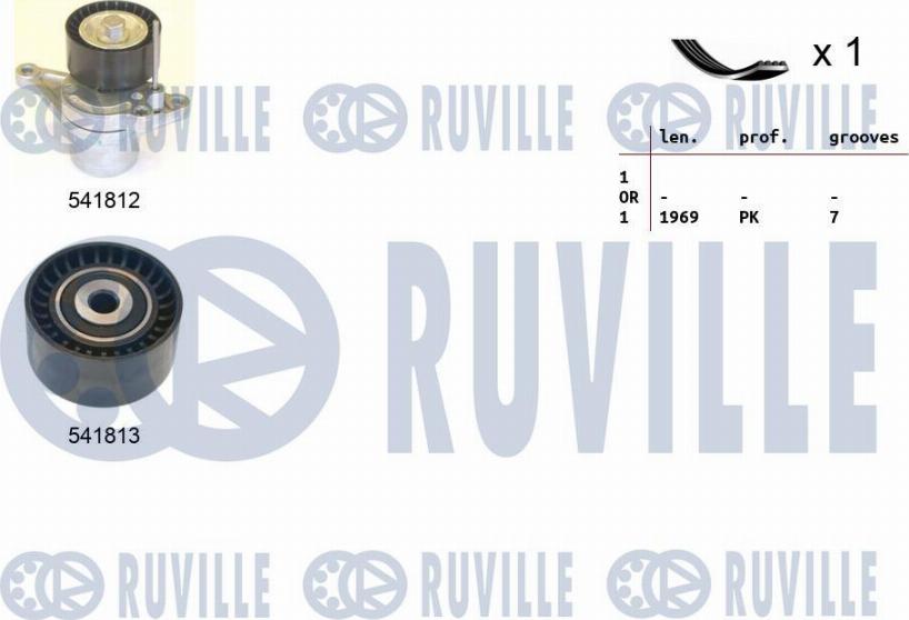 Ruville 570192 - Поликлиновий ремінний комплект avtolavka.club
