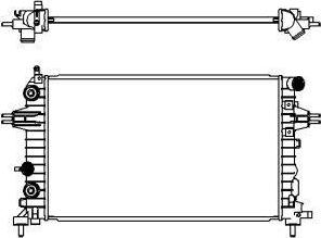 SAKURA Automotive 3351-1008 - Радіатор, охолодження двигуна avtolavka.club