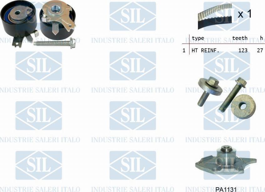 Saleri SIL K3PA1131 - Водяний насос + комплект зубчатого ременя avtolavka.club