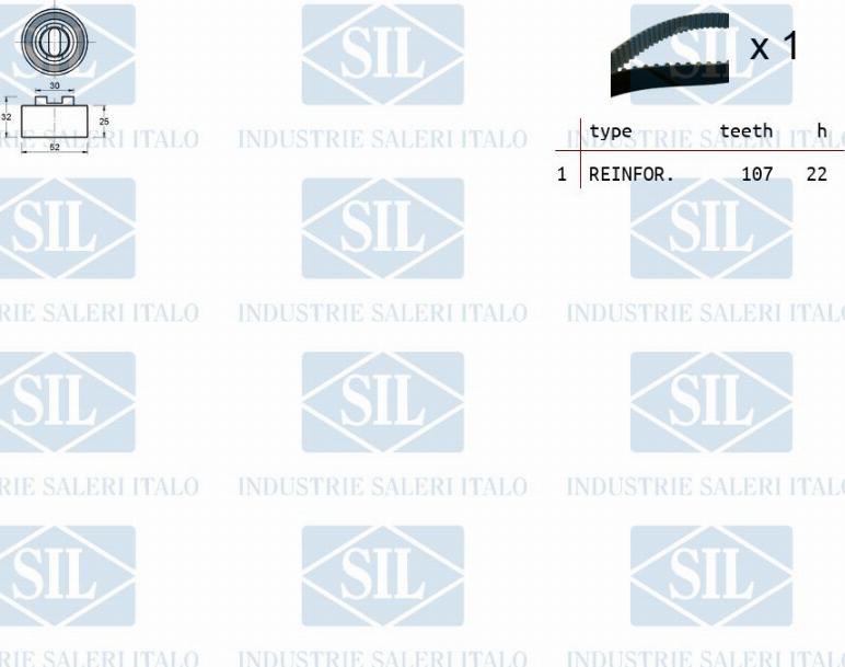 Saleri SIL TK1194 - Комплект ременя ГРМ avtolavka.club