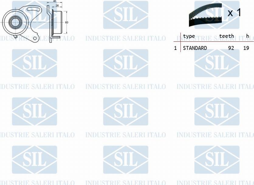 Saleri SIL TK1166 - Комплект ременя ГРМ avtolavka.club