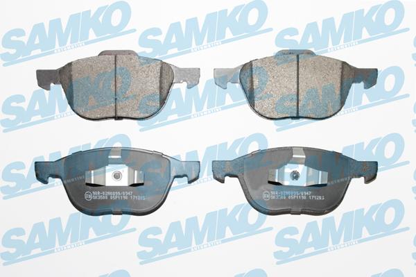 Samko 5SP1190 - Гальмівні колодки, дискові гальма avtolavka.club