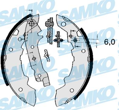 Samko 84470 - Комплект гальм, барабанний механізм avtolavka.club