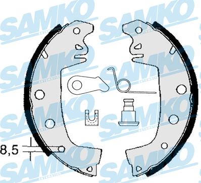 Samko 82971 - Комплект гальм, барабанний механізм avtolavka.club