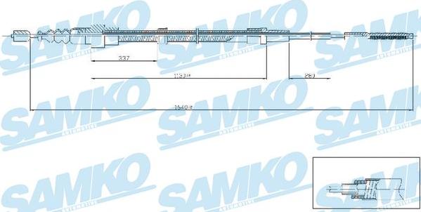 Samko C0961B - Трос, гальмівна система avtolavka.club