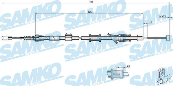 Samko C0921B - Трос, гальмівна система avtolavka.club