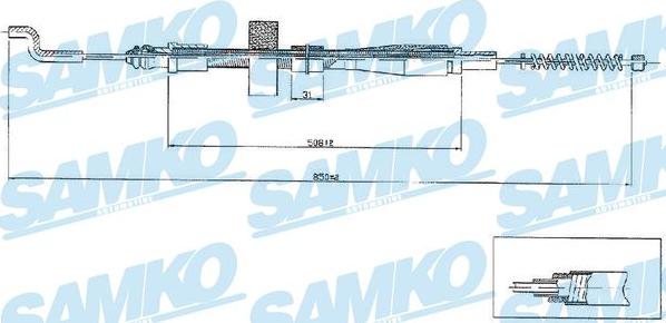 Samko C0971B - Трос, гальмівна система avtolavka.club