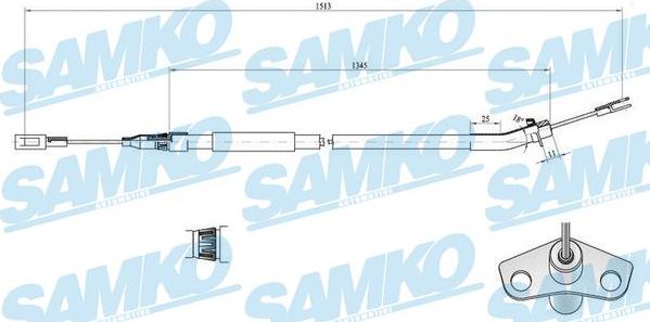 Samko C0448B - Трос, гальмівна система avtolavka.club