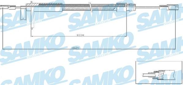 Samko C0435B - Трос, гальмівна система avtolavka.club