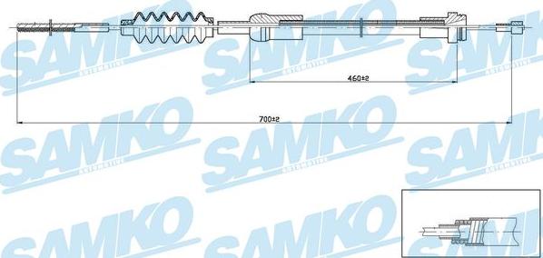 Samko C0477C - Трос, управління зчепленням avtolavka.club