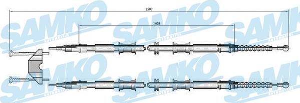 Samko C0549B - Трос, гальмівна система avtolavka.club