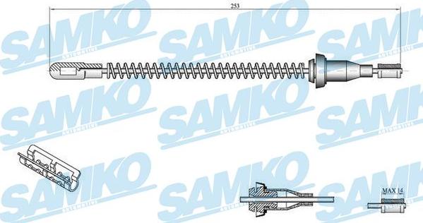 Samko C0556B - Трос, гальмівна система avtolavka.club