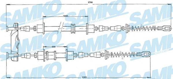 Samko C0534B - Трос, гальмівна система avtolavka.club