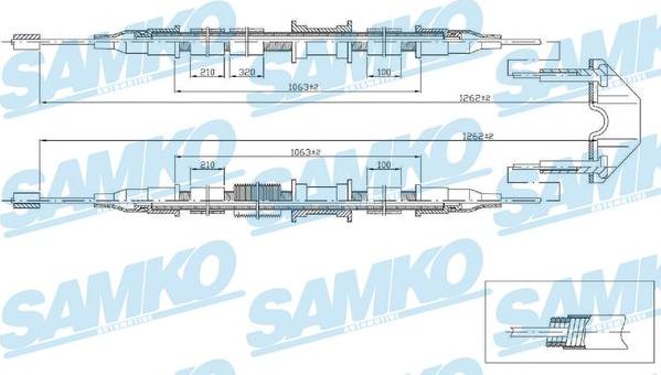 Samko C0536B - Трос, гальмівна система avtolavka.club