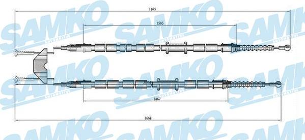 Samko C0538B - Трос, гальмівна система avtolavka.club
