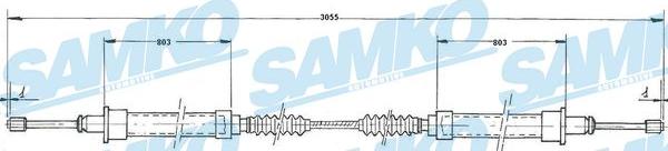 Samko C0523B - Трос, гальмівна система avtolavka.club