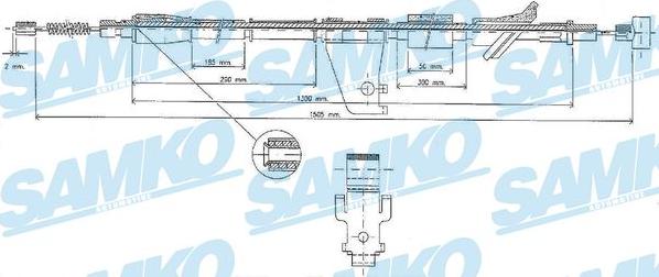 Samko C0527B - Трос, гальмівна система avtolavka.club