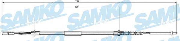 Samko C0646B - Трос, гальмівна система avtolavka.club