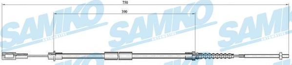 Samko C0643B - Трос, гальмівна система avtolavka.club