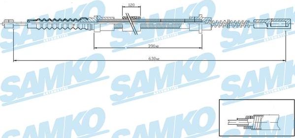 Samko C0647B - Трос, гальмівна система avtolavka.club