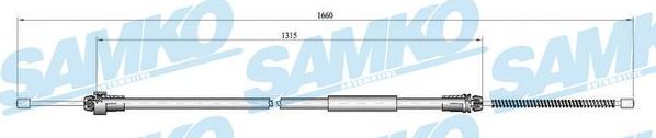 Samko C0611B - Трос, гальмівна система avtolavka.club