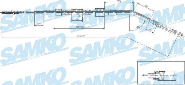 Samko C0068B - Трос, гальмівна система avtolavka.club