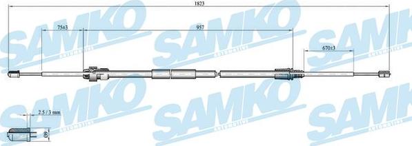 Samko C0002B - Трос, гальмівна система avtolavka.club