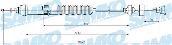 Samko C0018C - Трос, управління зчепленням avtolavka.club
