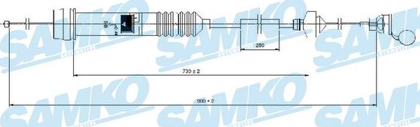 Samko C0013C - Трос, управління зчепленням avtolavka.club