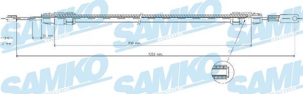 Samko C0012B - Трос, гальмівна система avtolavka.club