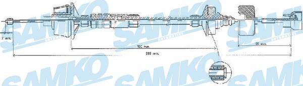 Samko C0024C - Трос, управління зчепленням avtolavka.club