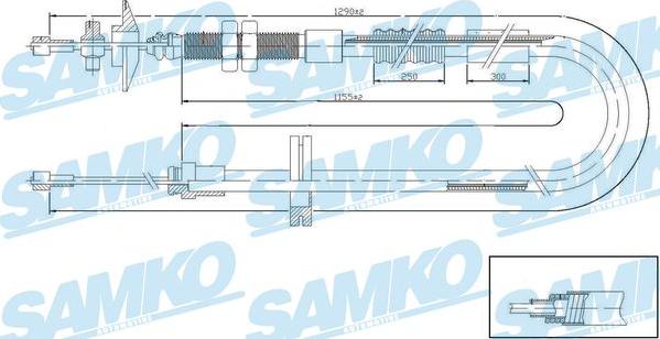 Samko C0194C - Трос, управління зчепленням avtolavka.club