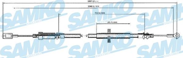 Samko C0173B - Трос, гальмівна система avtolavka.club