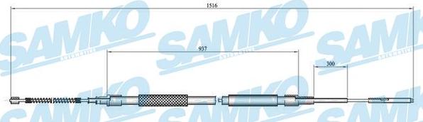 Samko C0801B - Трос, гальмівна система avtolavka.club