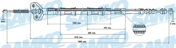 Samko C0876B - Трос, гальмівна система avtolavka.club