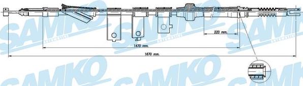 Samko C0316B - Трос, гальмівна система avtolavka.club