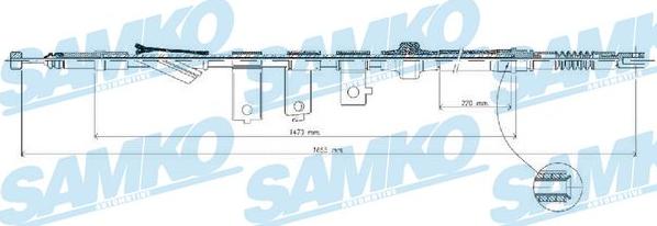 Samko C0311B - Трос, гальмівна система avtolavka.club