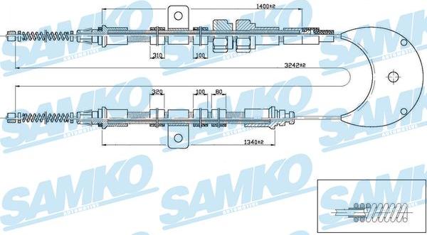 Samko C0241B - Трос, гальмівна система avtolavka.club