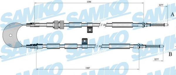 Samko C0243B - Трос, гальмівна система avtolavka.club