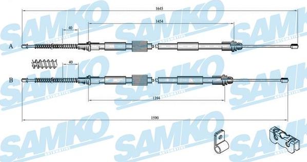 Samko C0259B - Трос, гальмівна система avtolavka.club
