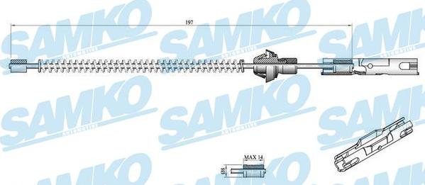 Samko C0250B - Трос, гальмівна система avtolavka.club