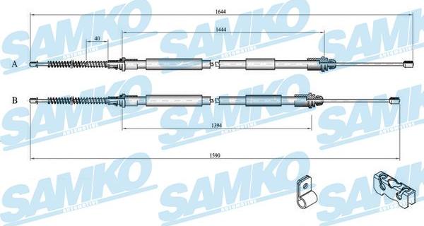 Samko C0269B - Трос, гальмівна система avtolavka.club