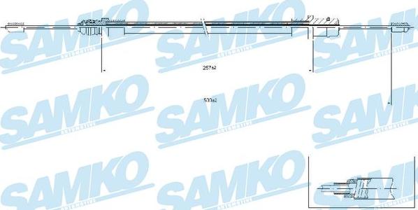 Samko C0212B - Трос, гальмівна система avtolavka.club